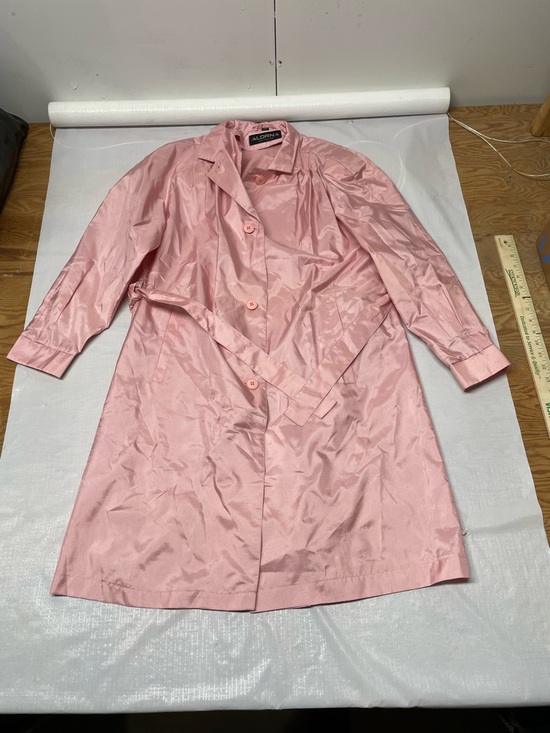 Alorna Jackets & Blazers - Vintage-Inspired Pink Trench Coat by Jocelyn